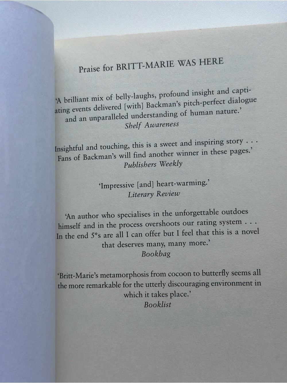 Britt-Marie Was Here by Fredrik Backman | Literary Fiction | Paperback Book - Picture 7 of 9